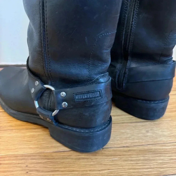 Men’s Harley-Davidson Hustin leather waterproof motorcycle boots size 10.5 - Picture 7 of 12
